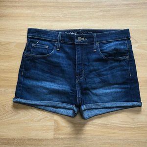 Mossimo High Rise Cuffed Denim Shorts 8